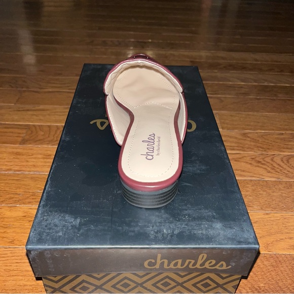 Charles by Charles David Este Quilted Microsuede Mule Flats Maroon Women’s 6 - Picture 6 of 10